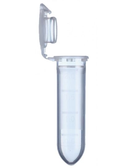 2.0ml, Microtube with Locking-Cap, Round Bottom, Slight-Stiff-Touch, Natural, 1000tubes/bag