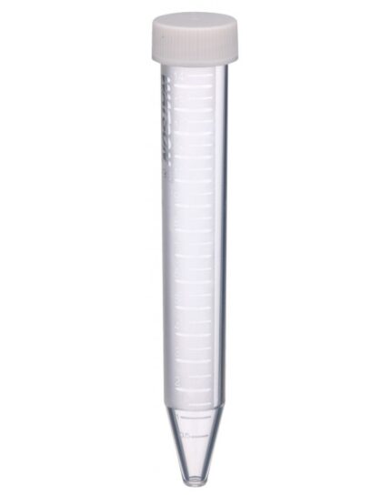 15ml Centrifuge tube, Conical Bottom, White cap, Sterilized, 48tubes/bag